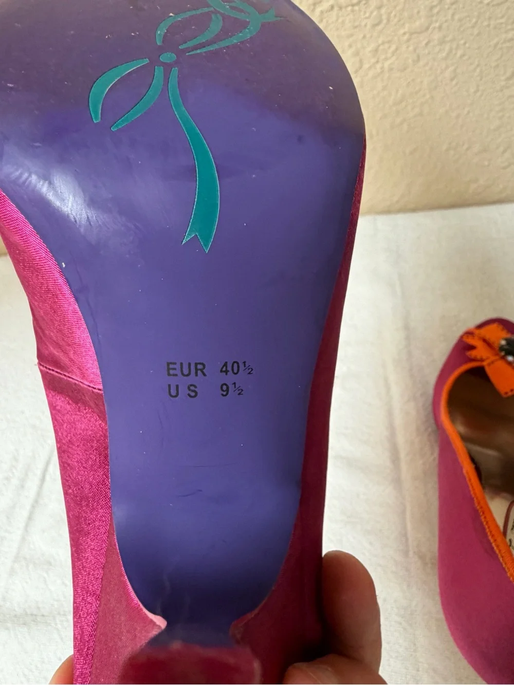 4/$20 Poetic License Peep-Toe Heels in Magenta and Orange